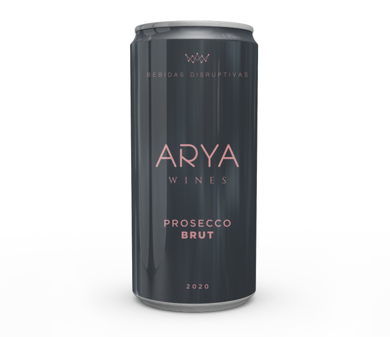 Kit 6 Vinhos Arya Wines Prosecco Brut Lata