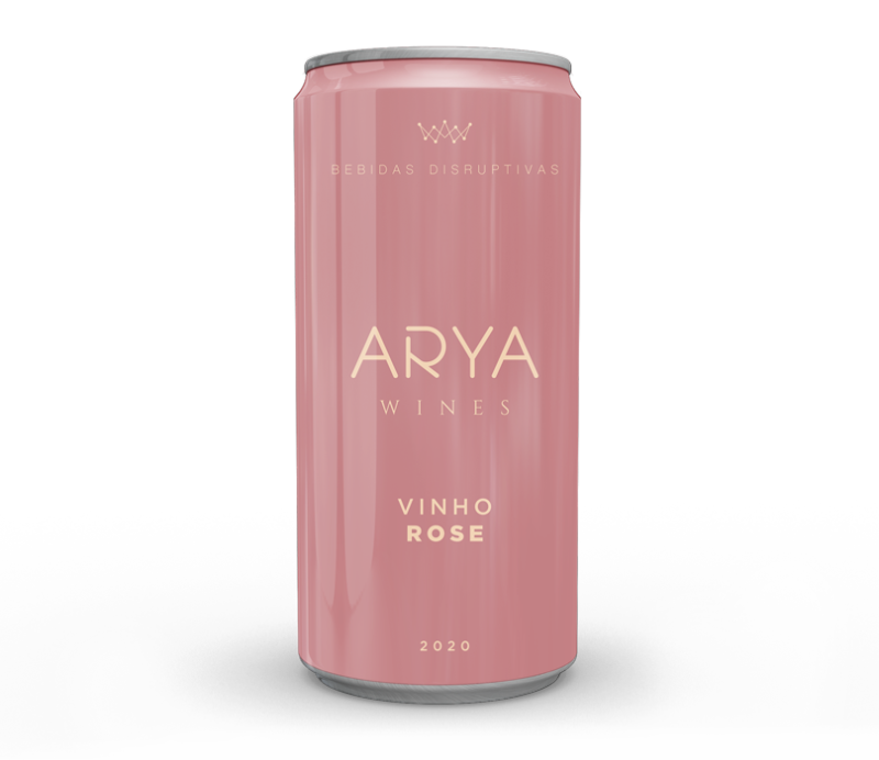 Kit 6 Vinhos Arya Wines Rosé Lata